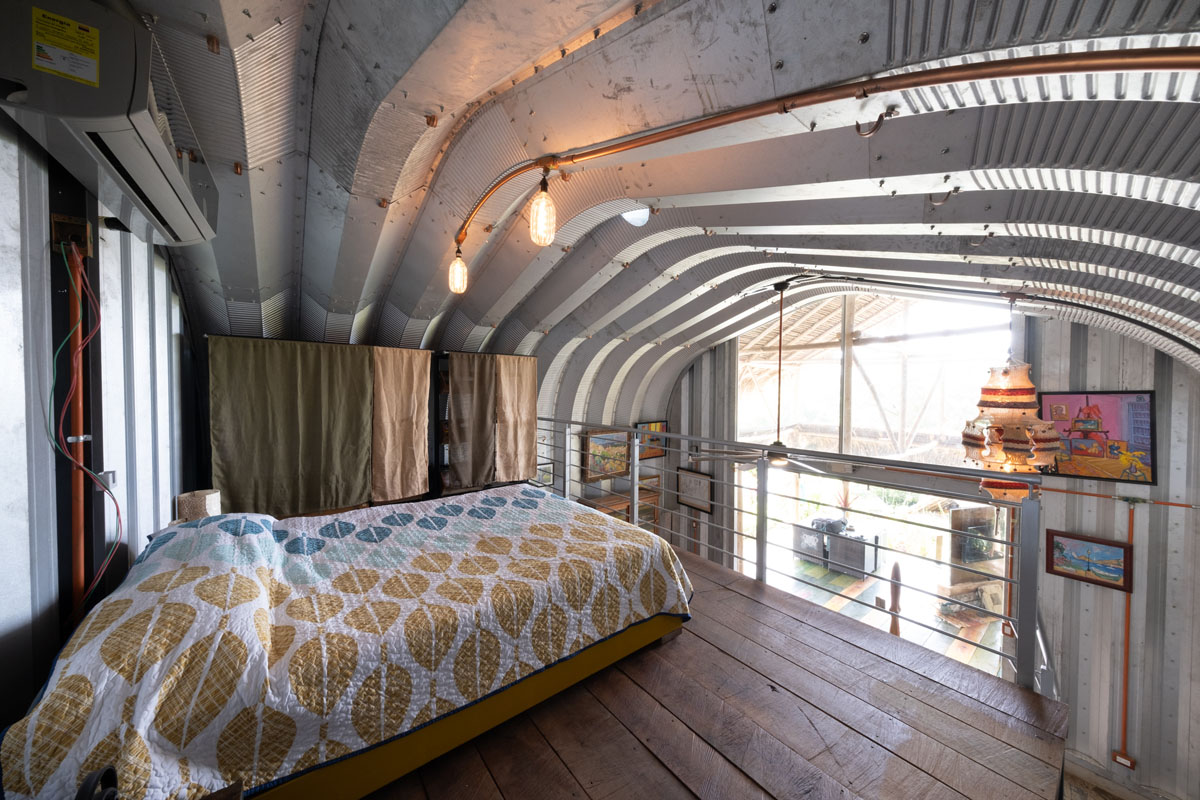 Econospan home interior upper floor bedroom