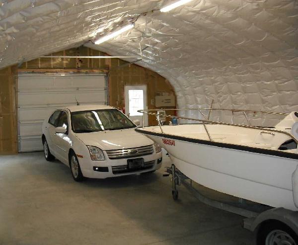 Econospan interior with car and boat