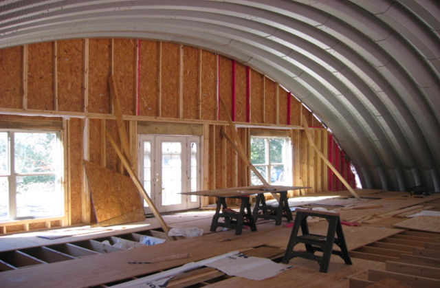 Arch building home construction main floor