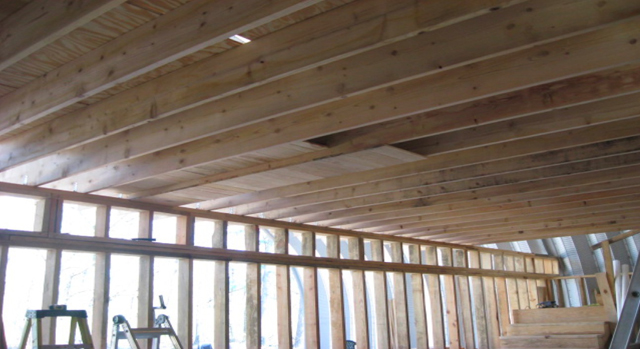 Arch building home construction second floor