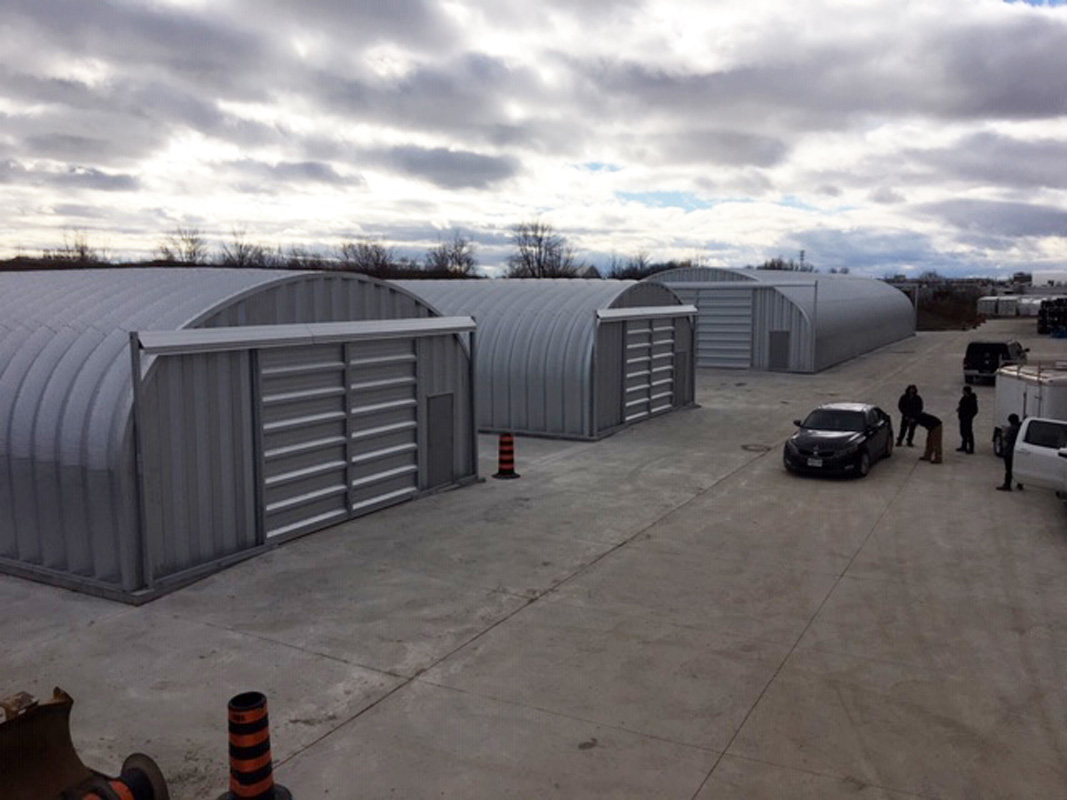 S-Series buildings with sliding doors large equipment storage
