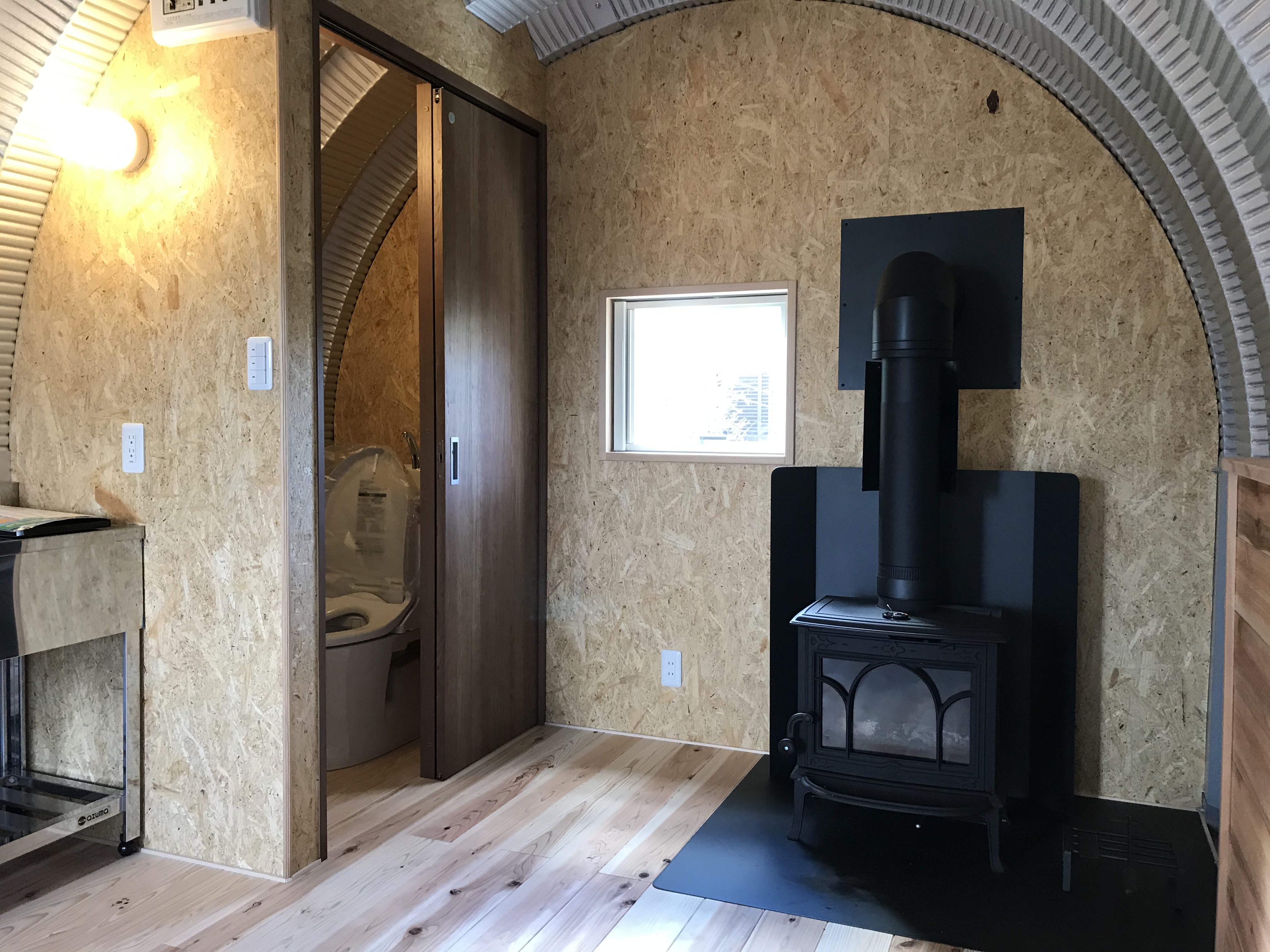 S-Series tiny house with wood stove