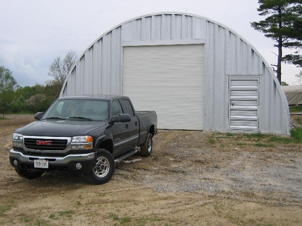 Arch building garage and recreational storage