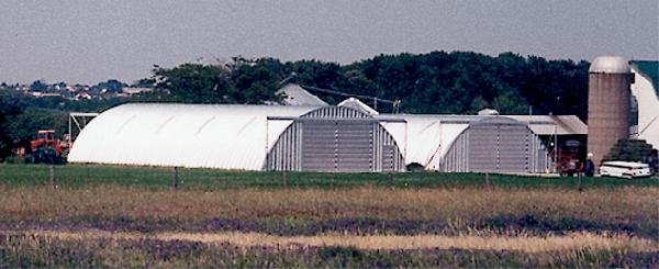 Large arch farm buildings
