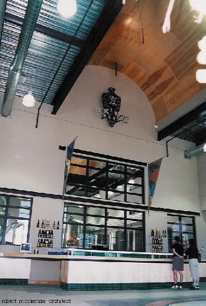 Arch ceiling used at bar in winery