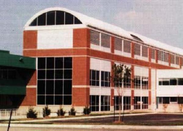 Arches used as a roof on a commercial building