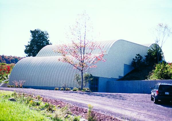 Custom arches used for winery building